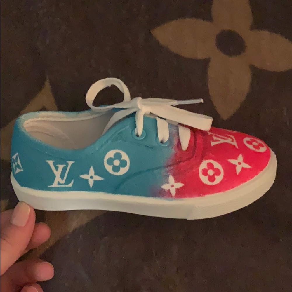 Toddler custom painted shoes